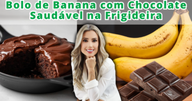 Bolo de Banana com Chocolate Saudável na Frigideira (Sem Forno, Fácil e Fofinho)