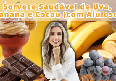 Sorvete Saudável de Uva, Banana e Cacau (com Alulose)